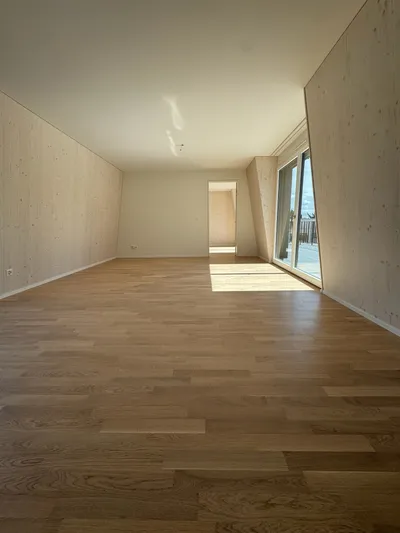 Neubau – Innenraum mit Holzverkleidung