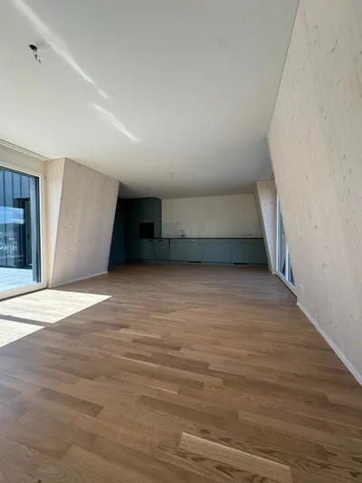 Neubau – Wohnraum mit Küche